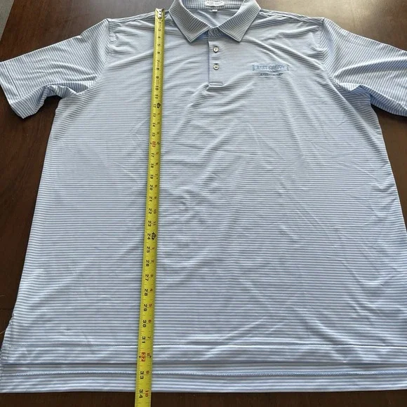 Peter Millar Summer Comfort Polo Men's XXL 2XL Blue Stripe Golf Casual Dadcore - Picture 5 of 8
